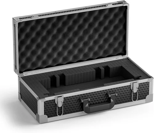 Vista 7 de Phenyx Pro Estuche de transporte de tamaño mediano, espuma precortada personalizable, construcción robusta de aleación de aluminio, adecuado