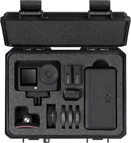 Vista 7 de Funda rígida portátil impermeable para DJI Osmo Action 5 Pro/4/3 accesorios de cámara de acción compatible con combo estándar, compatible