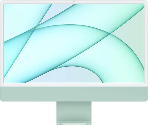 Vista 3 de Apple iMac 2021 con chip Apple M1 con CPU de 8 núcleos, 24 pulgadas, 16 GB de RAM, almacenamiento SSD de 256 GB, plata (renovado)