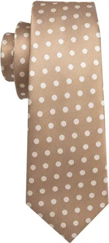 Vista 13 de Barry.Wang Corbatas de seda para hombre, diseño de lunares, gemelos cuadrados de bolsillo, gemelos para negocios, boda