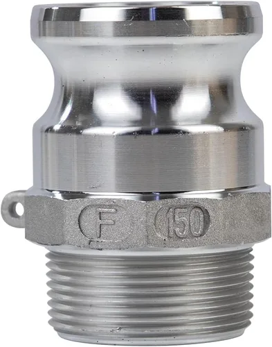 Vista 5 de 2 accesorios de aluminio Camlock (3/4 de pulgada tipo F) accesorios de manguera de leva y ranura, accesorios de bloqueo de leva, adaptador macho x