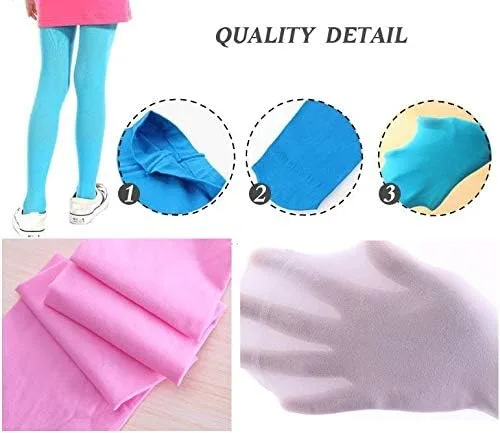 Vista 5 de Aslana Medias ajustadas de ballet para niños y niñas, mallas con pies de microfibra súper suaves