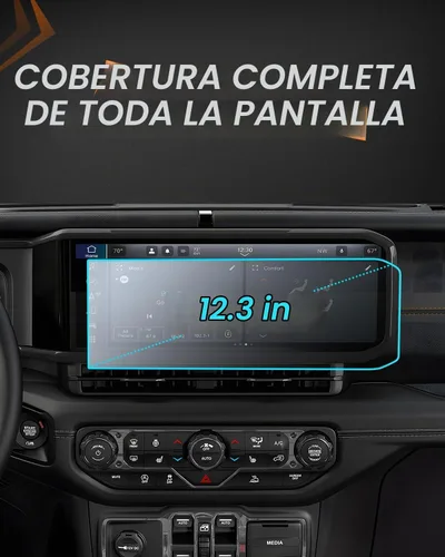 Vista 5 de CDEFG - Protector de pantalla antirreflejos mate para Jeep Wrangler/4xe/Gladiator 2024-2025 2026