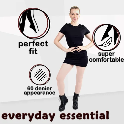 Vista 4 de Silky Toes - Medias de microfibra opacas para mujer, cómodas Ballet Rosa (1 par)
