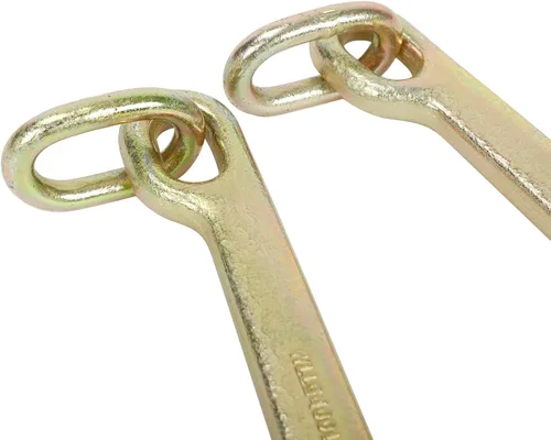 Vista 7 de Gancho en J chapado en zinc amarillo de 15 pulgadas, resistente grado G70, correa de eje de remolque Wrecker Roll Back Clevis (2 unidades)