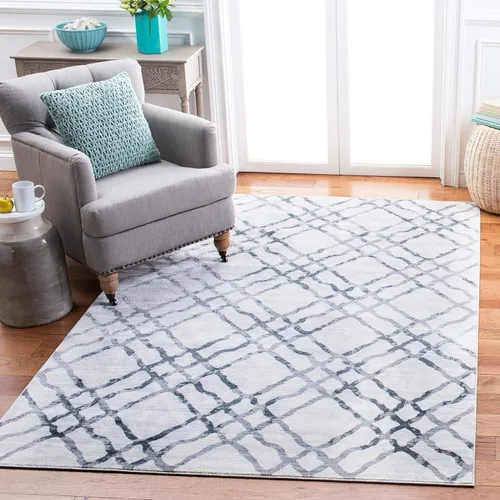 Vista 13 de MARTHA STEWART x Safavieh MSR0957G - Alfombra enrejada que no desprende pelusa para sala de estar, comedor y dormitorio, 5 pies 3 pulgadas x 7 pies