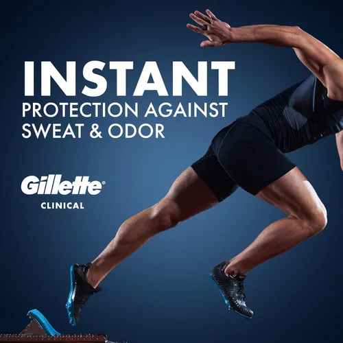Vista 7 de Gillette Antitranspirante clínico y desodorante para hombres, protección contra el sudor y el olor 72 horas, frescura de larga duración, tecnología