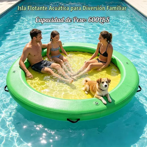 Vista 3 de Inflatable Water Hammock 4ft/6ft/8ft Round Float Ring for Adults