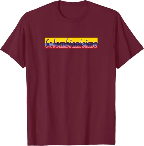 Vista 13 de Camisas Colombianisima Colombia para mujer Bandera de Colombia, Negro, S
