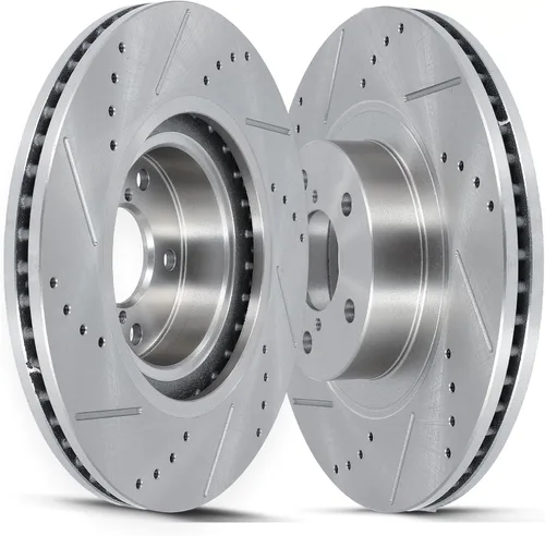 Vista 26 de SCITOO Rotores de freno trasero para Honda para CR-V 2002-2004 Frenos de disco perforados y ranurados Rotores de reemplazo: 31304