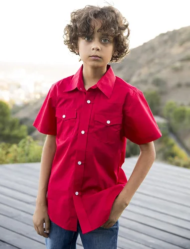 Vista 2 de Gioberti Camisa Western de manga corta para niños