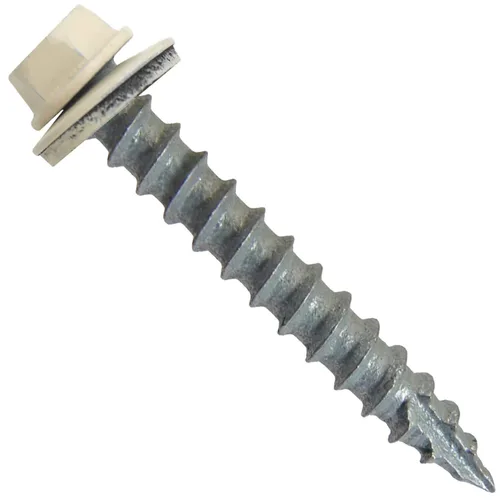 Vista 31 de Tornillos para techos de metal #14 (750) Tornillos x 1-1/2 "ABC Gris Arandela hexagonal Tornillo de techo de chapa metálica para techo.