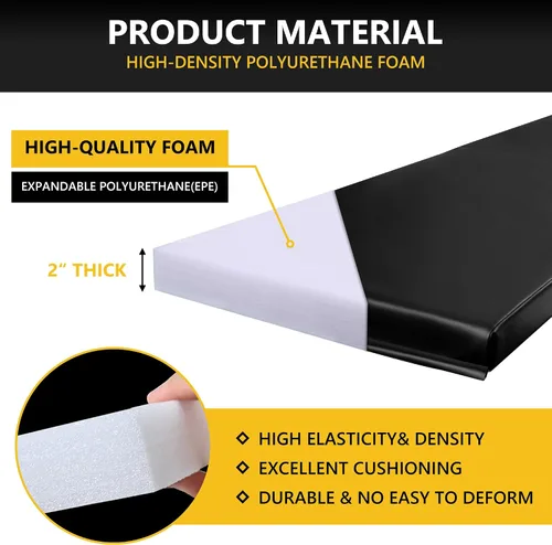 Vista 3 de Acolchado de pared para gimnasio, protector de pared para cancha de baloncesto, almohadillas protectoras extraíbles de 2 pulgadas de grosor de alta