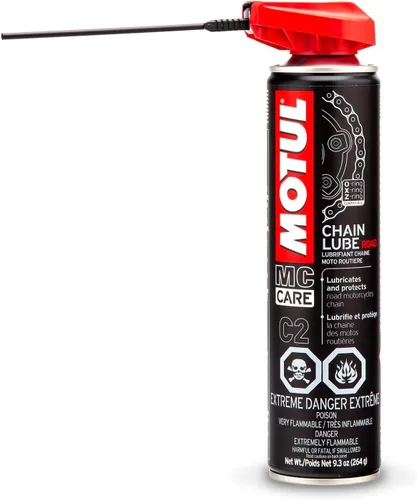 Vista 7 de Motul C2 Chain Lube Road - Aerosol lubricante para cadena de motocicleta para motocicletas de calle y deportivas, lata de 9.3 onzas (111819)