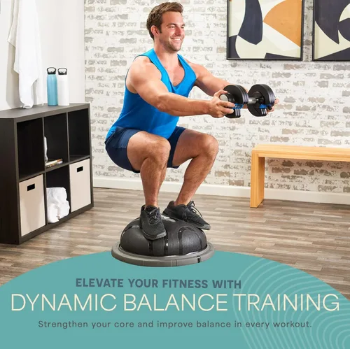 Vista 3 de Lifepro Half Balance Ball Trainer - Pelota de estabilidad para ejercicio, entrenamientos de cuerpo completo, gimnasio en casa y terapia física
