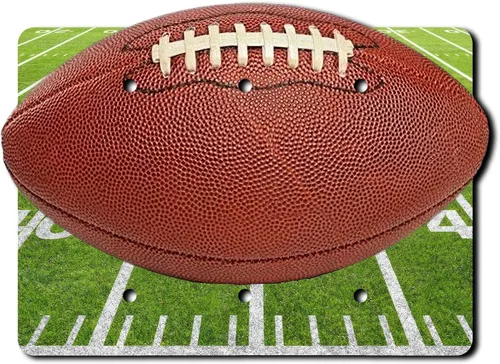 Vista 6 de Cubierta acrílica decorativa de fútbol americano - Interruptor de luz triple