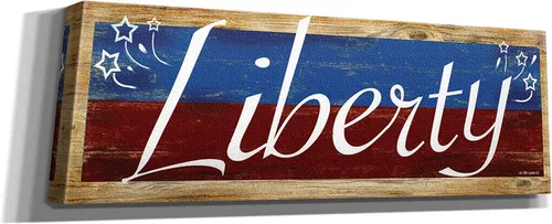 Vista 2 de Epic Graffiti 'Liberty' by Ed Wargo, Giclee Canvas Wall Art, 60"x20