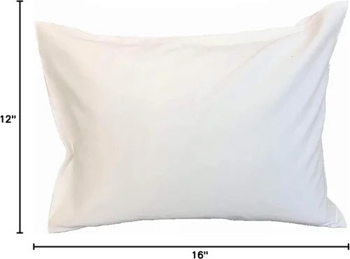 Vista 2 de Almohada de látex tamaño viaje con 100% algodón orgánico con cremallera protector [certificado GOTS]
