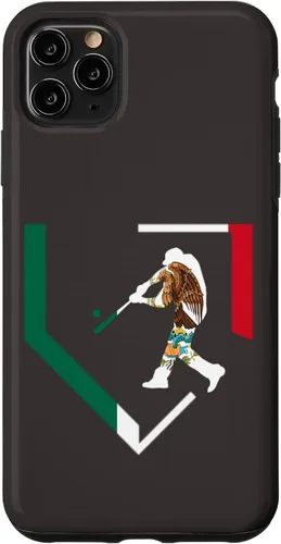 Vista 4 de Funda para iPhone 12 mini Mexico High School Baseball Player Mexican Flag Home Plate Case