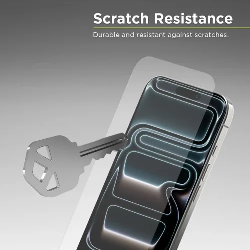 Vista 3 de PureGear Protector de pantalla para Apple iPhone 17 Pro (2025) de 6.3 pulgadas, vidrio templado HD de máxima claridad, cobertura completa, ajuste