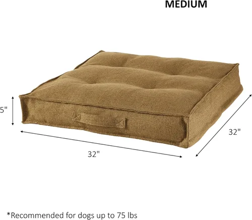 Vista 8 de Happy Hounds Milo - Cama cuadrada copetuda para perro, musgo, mediano (32 x 32 pulgadas)