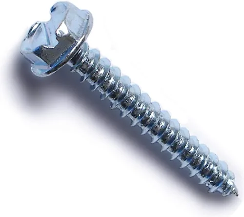 Vista 13 de Hard-to-Find Fastener 014973265397 Tornillos de chapa de arandela hexagonal ranurada, 8 x 3/8, pieza-100, zinc