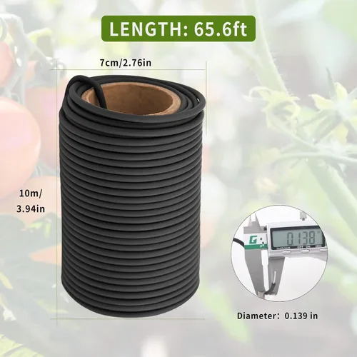 Vista 2 de Brida de alambre flexible para jardín, lazos para plantas de giro suave, soporte para plantas para apoyar y fijar ramas de plantación de jardín