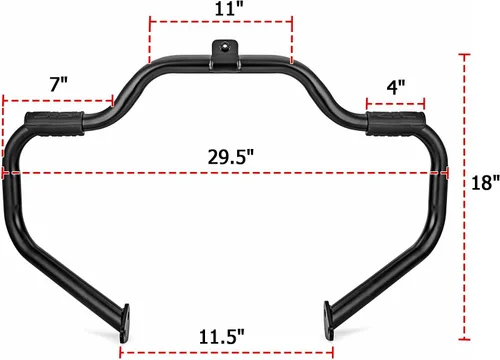 Vista 2 de Mofun Barra de choque de carretera para Harley Touring 1997-2008