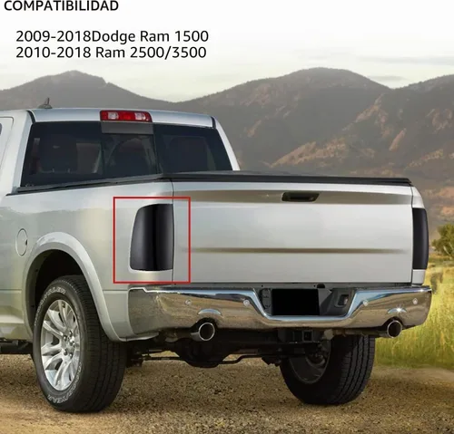 Vista 8 de HAKA TOUGH Conjunto de luces traseras LED para Dodge Ram 1500 2009-2018 Dodge Ram 2500/3500 2010-2018 2010-2018 luces traseras ahumadas negras