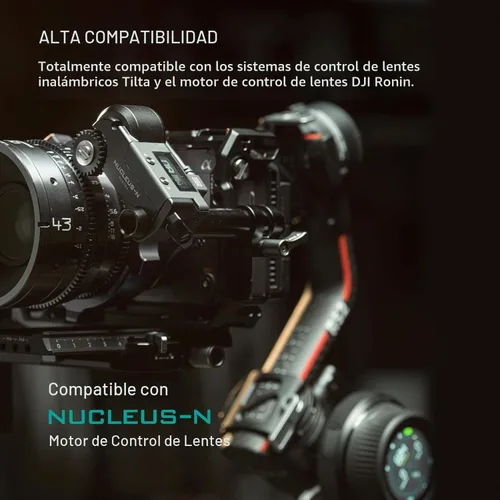Vista 5 de Kit de Manija de Control Tilta Nucleus Nano II - Sistema de Control de Lente Inalámbrico Incluye Rueda Manual, 2 Motores, Manija de Energía + Más