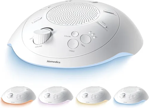 Vista 8 de Máquina de relajación con 6 sonidos de la naturaleza, plateado Small Travel Size with 6 Relaxing Nature Sounds, Portable Therapy for Home, Office