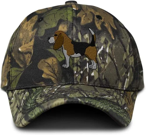 Vista 8 de Gorra de béisbol de camuflaje personalizada Beagle B Bordado Caza Sombreros de papá para hombres y mujeres