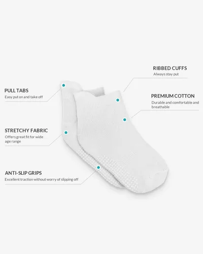 Vista 3 de Infinno Baby Non Slip Ankle Socks 9 Pairs - Toddler Socks with Grips for Kids, Infants Boys and Girls 6-24 Months, 1T-7T