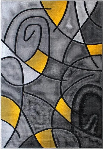 Vista 29 de Masada Rugs, Alfombra moderna y contemporánea, azul, gris y negro (2 pies x 3 pies)