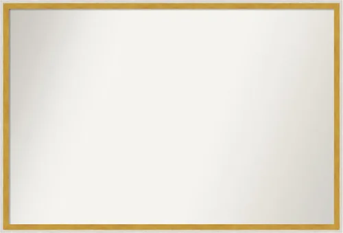 Vista 146 de Amanti Art Espejo de baño blanco para sobre el fregadero, 22 x 45 pulgadas, espejo de tocador rectangular blanco Lucie, marco de madera moderno