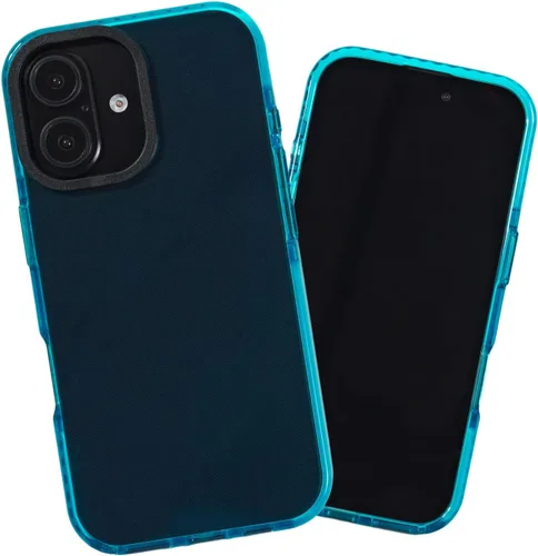 Vista 82 de SteepLab Funda de barrera para iPhone 13, protección de 360 grados que absorbe impactos con bisel elevado y colores llamativos (cielo azul brillante)