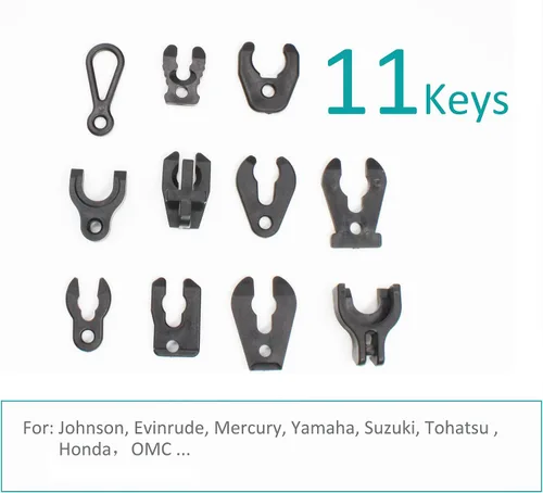 Vista 2 de X-Haibei Cordón universal para interruptor de matanza de barco, 11 llaves para Johnson, Evinrude, Mercury, Yamaha, Suzuki, cubierta fuera de borda