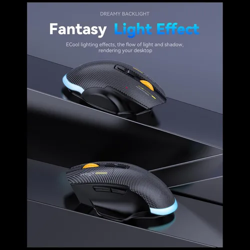 Vista 9 de EBTOOLS Gaming Mouse, 12800DPI RGB Ergonomic Design with Wired 2.4G BT Connectivity, 7 Programmable Buttons, 5 Lighting Modes for PC Laptop Black