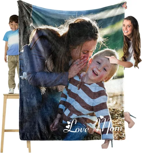 Vista 17 de Novgarden Manta personalizada con foto/texto, manta de franela personalizada con imagen, regalos divertidos para mamá de hijas, regalos de amistad