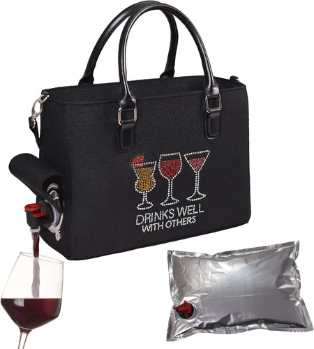 Vista 21 de Primeware – Bolsa aislante para bebidas con bolsa de 3 litros Almacenamiento térmico caliente y frío Dispensador portátil para vino, cócteles