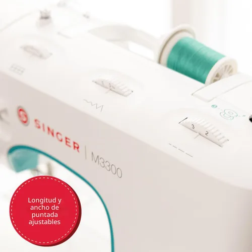 Vista 8 de SINGER M3300 - Máquina de coser ligera y portátil con 97 aplicaciones de puntada, luz LED y ojal de 1 paso Usada para reparación y costura
