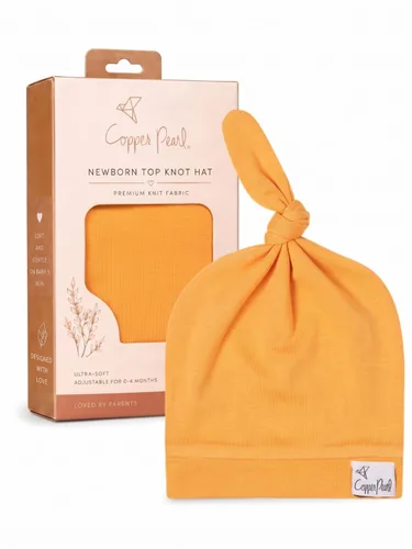 Vista 68 de Gorro de bebé con nudo superior elástico suave "Fern" por Copper Pearl