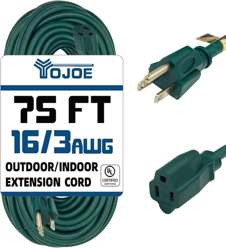Vista 9 de YOJOE Cable de Extensión, Cable de Alimentación de 3 Clavijas 13A Resistente a la Intemperie, Cable de Extensión Marrón de Servicio Pesado Calibre