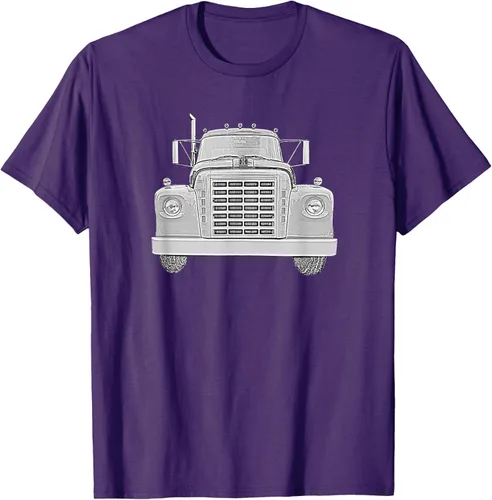 Vista 87 de Camiseta clásica de camión pesado International Harvester IH Loadstar, Negro, S