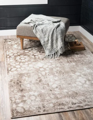 Vista 9 de Unique Loom Sofia Collection - Alfombra Larvotto (7 pies 1 pulgada, redonda, marrón/beige)