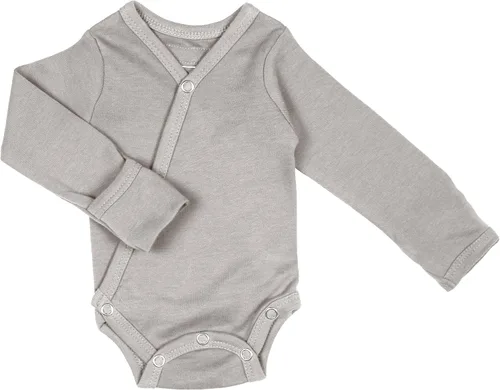 Vista 5 de L'ovedbaby Kimono unisex de algodón orgánico para bebé, de manga larga, con Negro