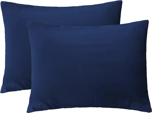 Vista 7 de iMaylex Funda de almohada suave de microfibra cepillada con cremallera, acogedora y ligera, de fácil cuidado, juego de 2, negro, estándar, 20 x 26