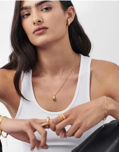 Vista 2 de InzheG Long Gold Pendant Necklace 18K Gold Plated Statement Simple Sweater Necklace Fashion Dainty Necklace Chain Charms Rope Chain Thin Italian