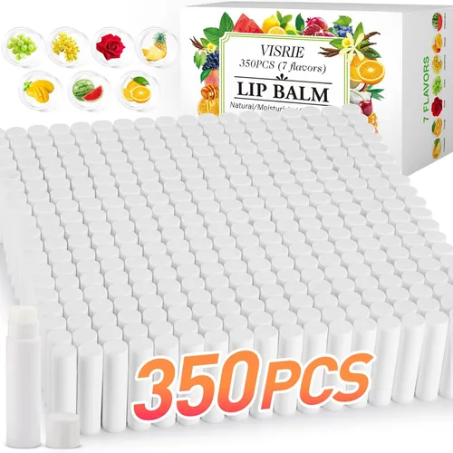 Vista 10 de VISRIE Paquete de 60 Bálsamos Labiales Sin Etiquetar, Bálsamo Labial Natural a Granel Tubo en Blanco, Bálsamos Labiales Personalizados