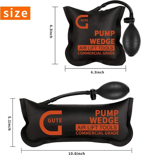 Vista 2 de Gute Bomba de bolsas de cuña de aire, paquete de 2 herramientas de bomba de cuña de aire inflables, herramienta de bolsa de cuña de aire, kit